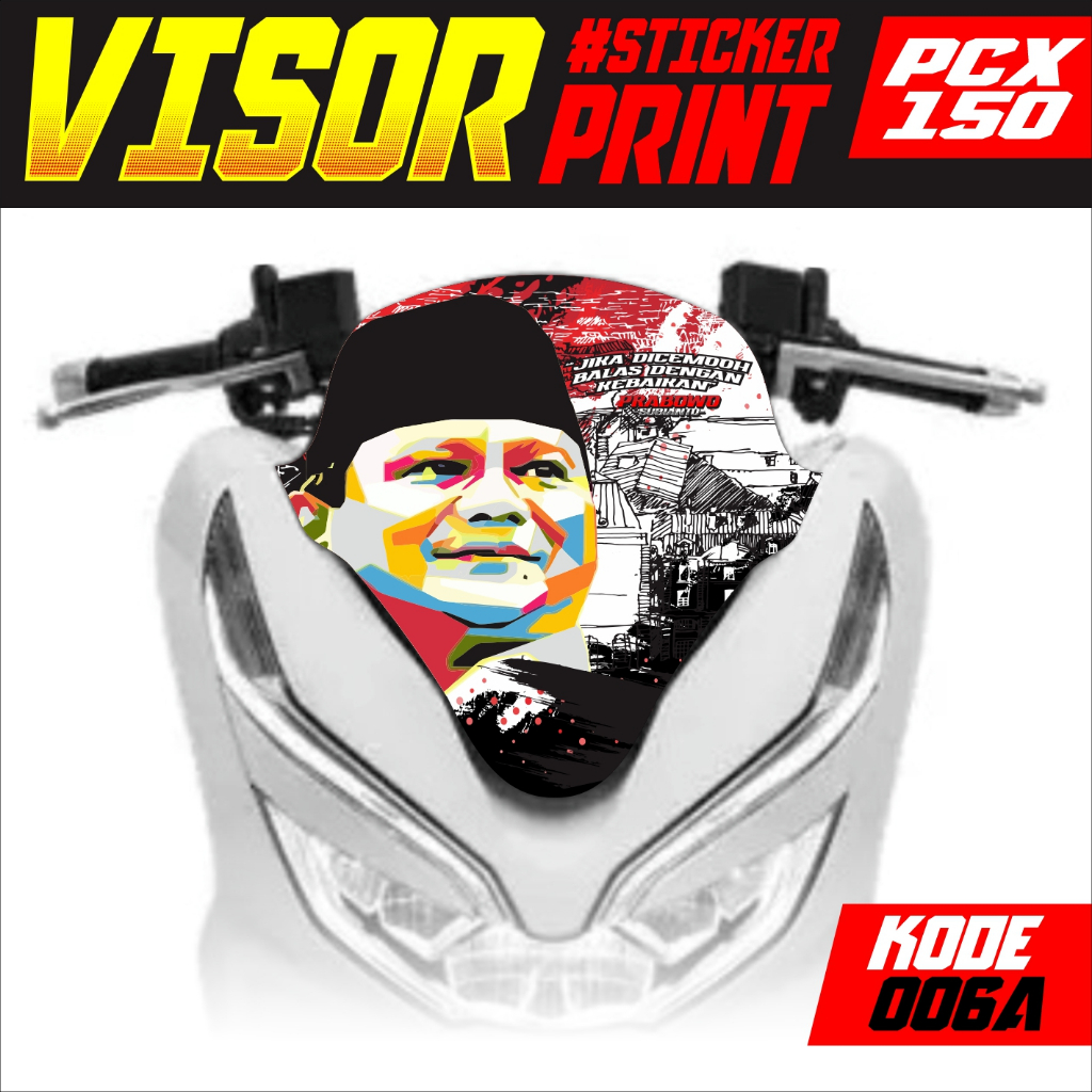 Sticker Visor Honda Pcx 150 Stiker Variasi Visor Honda Pcx 150 Karakter