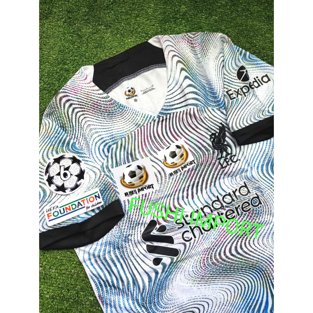 Jersey Baju Bola Lvrpll Away Full Patch 2022 2023 Grade Ori