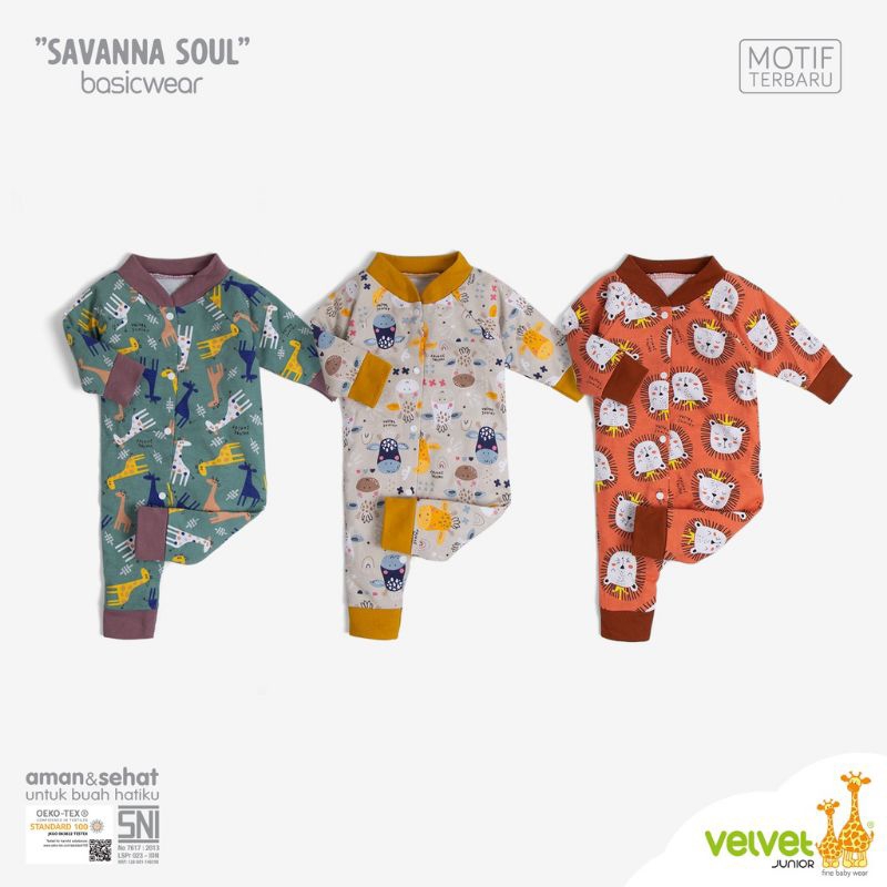 VELVET Junior Jumpsuit / SleepSuit Baby / Jumper Bayi / Jumper Anak