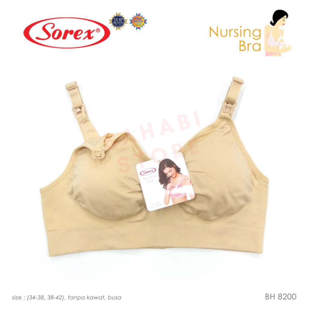 Sahabi - Sorex BH Menyusui Nursing Bra Kait 3 Setara Cup B Busa Sedang Tanpa kawat Nyaman ibu hamil - Bra 8200