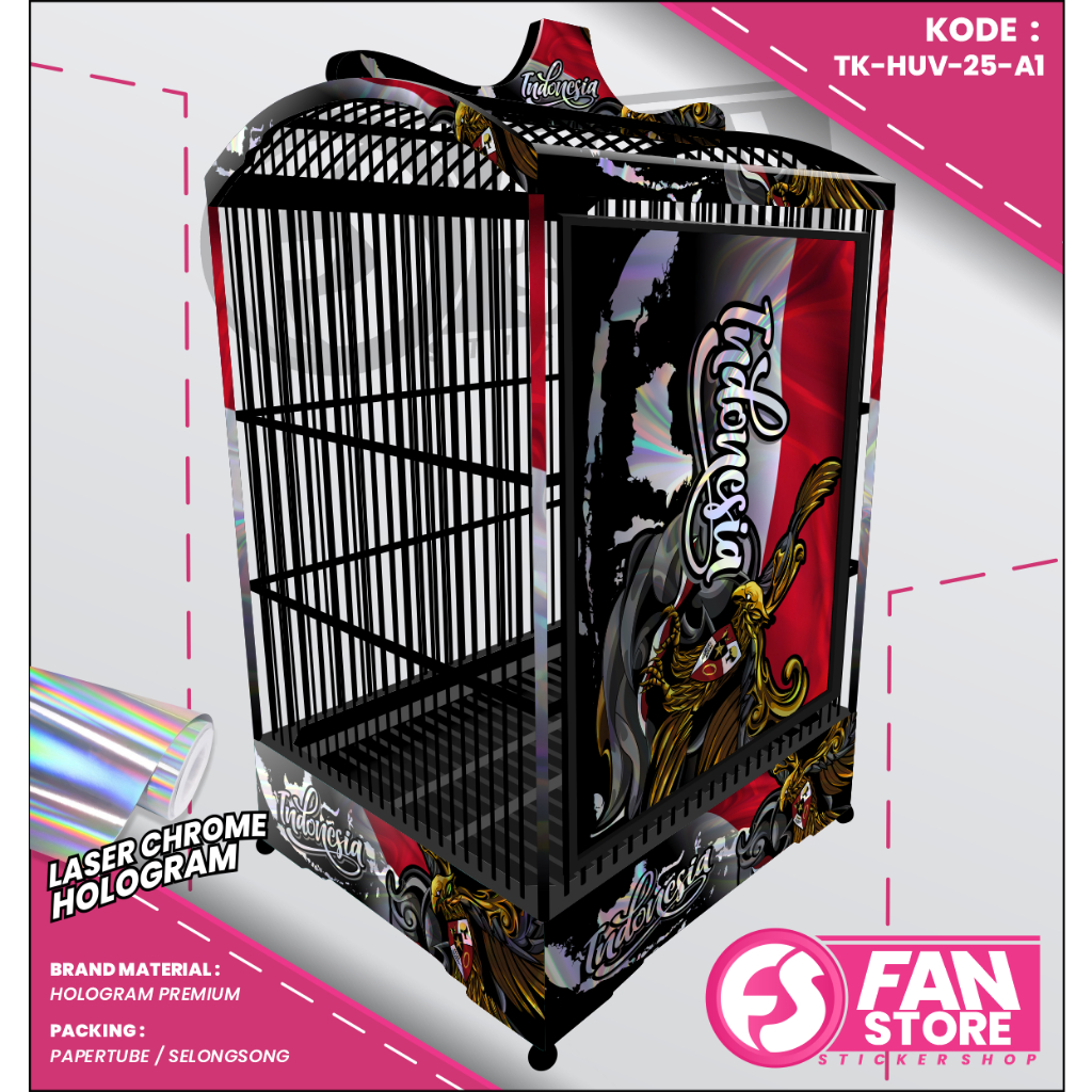 Stiker Decal SANGKAR KOTAK Sangkar EBOD JAYA Sangkar ORIQ JAYA Sangkar BNR Hologram UV