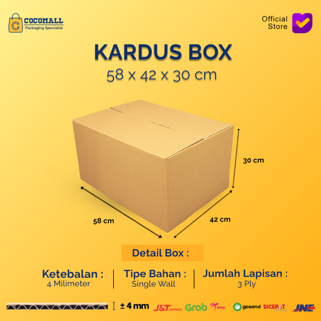 

Kardus Karton Box Besar 58x42x30 CM Kotak Dus Packing Jumbo Kokoh Polos