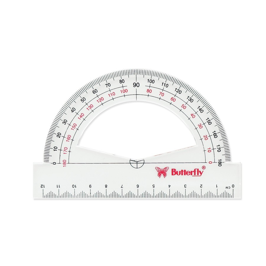 

Penggaris Busur 180 derajat, 12 cm bentuk Kipas - Butterfly