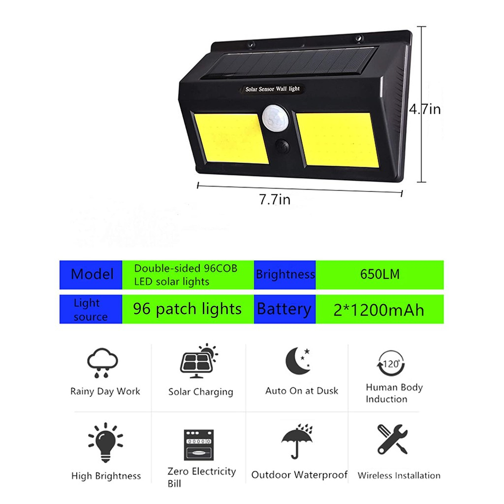 Lampu Dinding Philips Solar / Lampu Dinding Solar Philips YC-SW8019-COB 10Watt