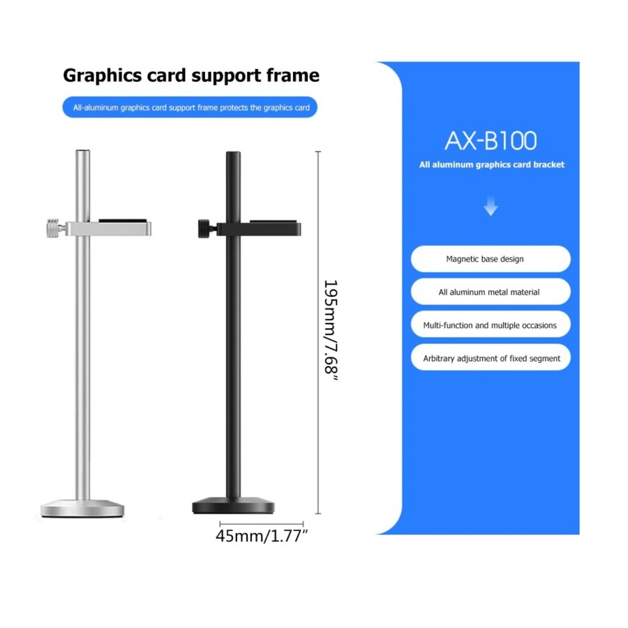 VGA HOLDER STAND GPU BRACKET TIANG PENYANGGA ALUMINIUM / VGA CARD SUPPORT
