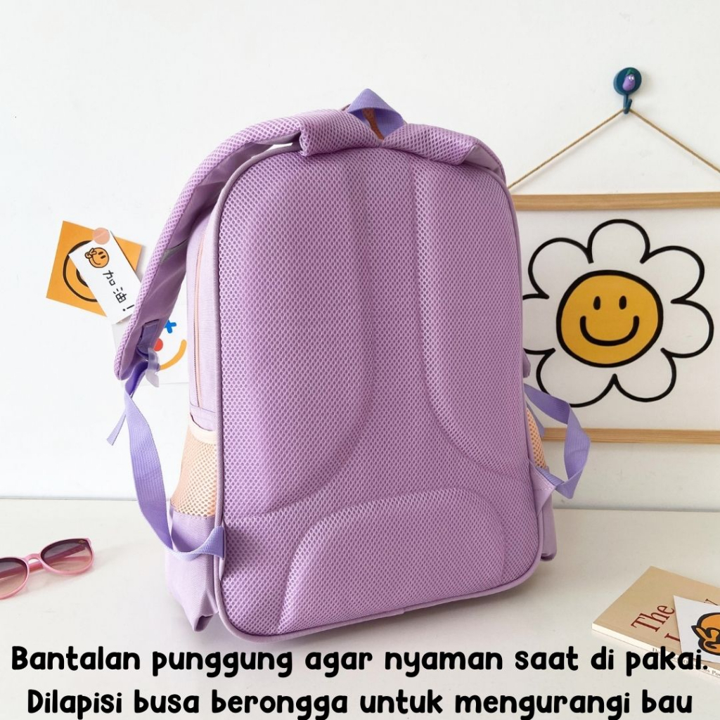 [M.Toys] Tas Ransel Anak Sekolah Model Simple buat SD Kualitas Import Premium -M0221