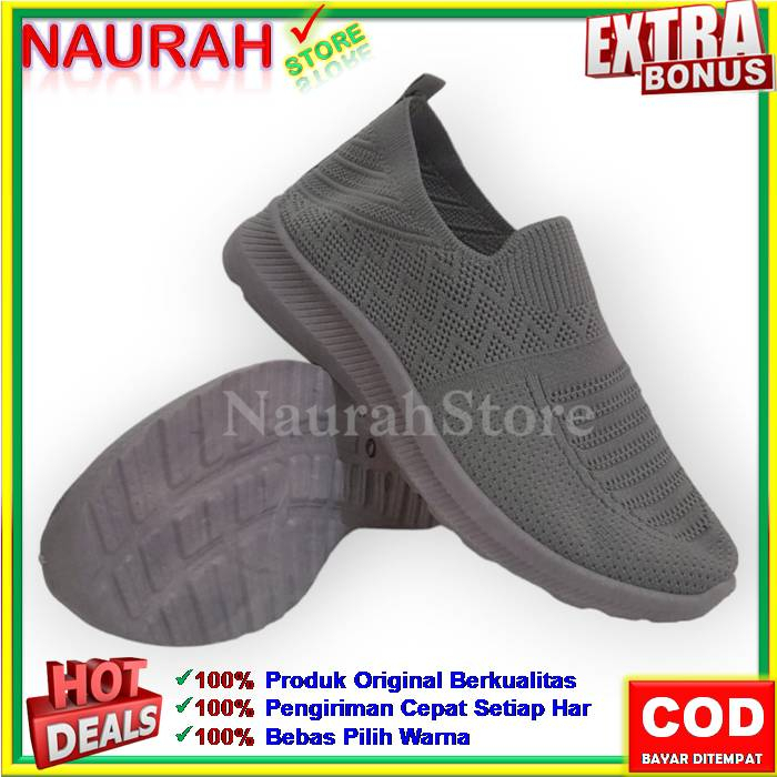 Sepatu Slip On The Wisdom Sneakers Nyaman Ringan 100% Original Empuk Elastis Anti Slip Awet Sol