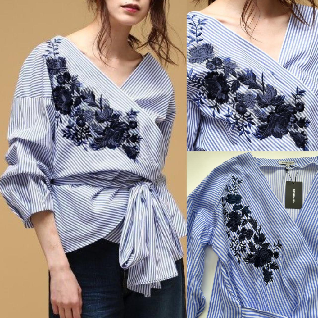 CONSENNSO wrap blouse