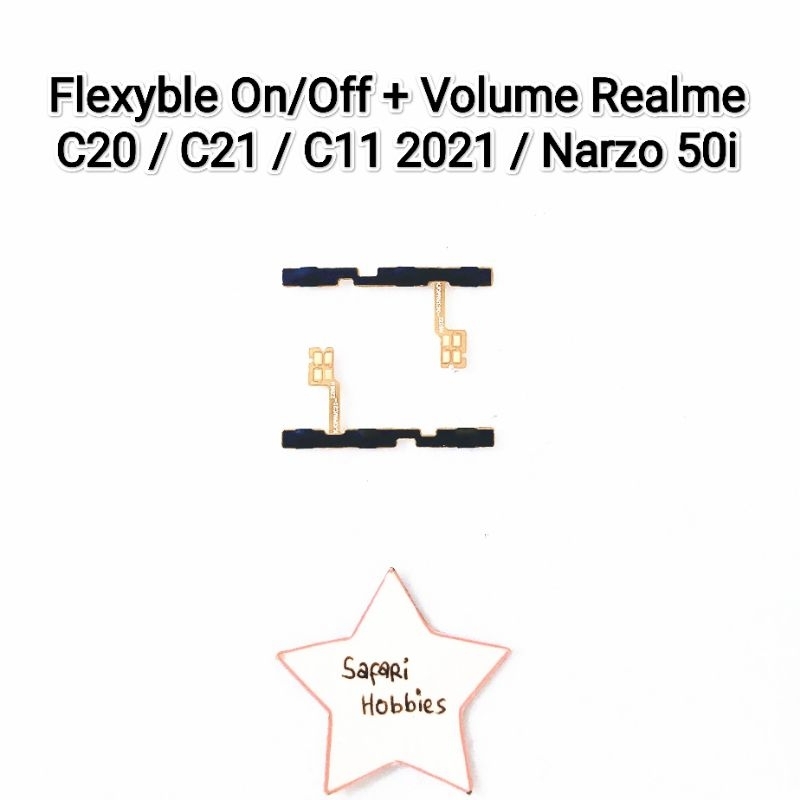 Fleksibel On Off Volume Realme C20 / C21 / C11 2021 / Narzo 50i