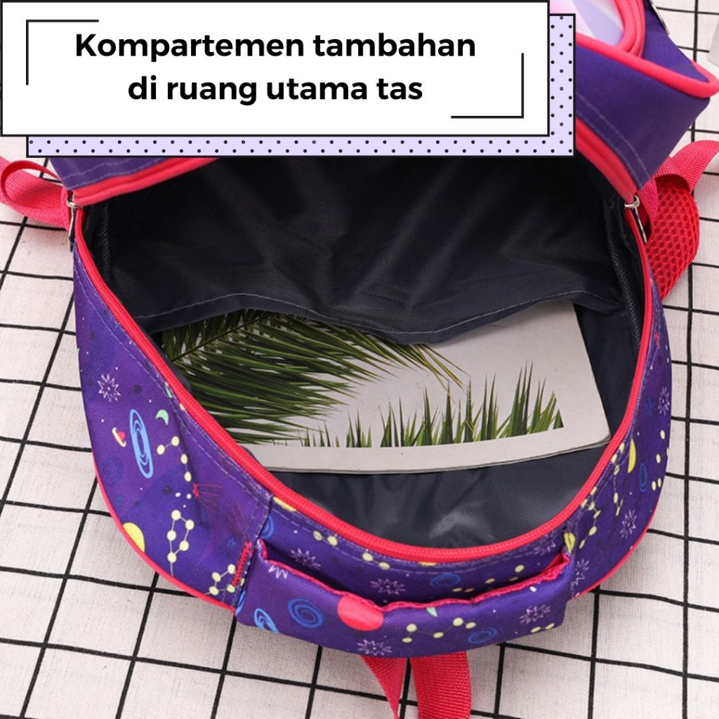 [M.Toys] Tas Ransel Anak Sekolah Motif Karakter Timbul 6D Cocok Buat TK dan SD Kualitas Import Premium -M0236