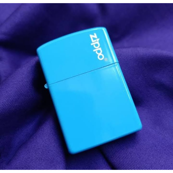 (FREE BOX) Korek Api ZIppo Blue Matte Original Made In USA / Korek Api Unik / Korek Zippo Murah / Ko