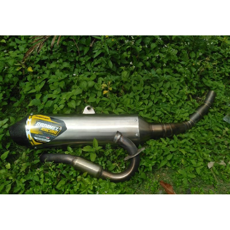 Knalpot radamel tipe F4 non blue Klx/dtracker 150