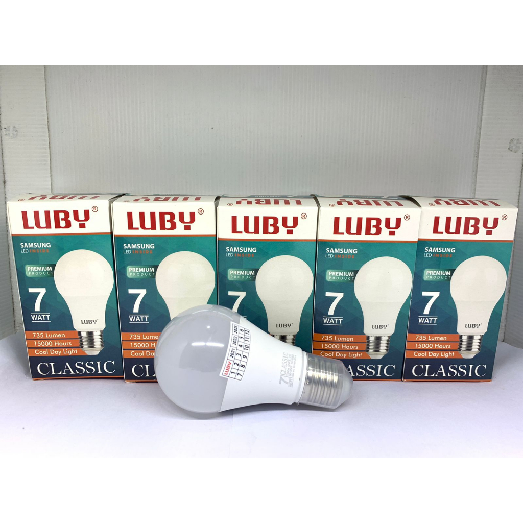 Lampu Bohlam Luby Classic ( 1 DUS / KARTON ISI 100 PCS) LED 7 Watt/7W/7 W  LED Bulb