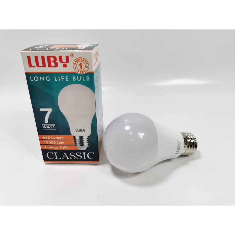 Lampu Bohlam Luby Classic ( 1 DUS / KARTON ISI 100 PCS) LED 7 Watt/7W/7 W  LED Bulb