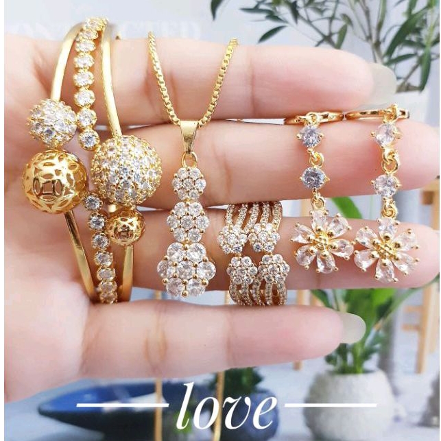 Xuping set perhiasan lapis emas 24k 1809