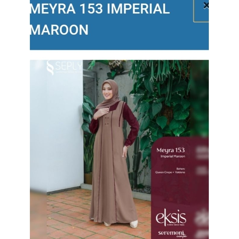 COUPLE TERBARU/ KASEO 193 & MEYRA 153 IMPERIAL MAROON BY SEPLY