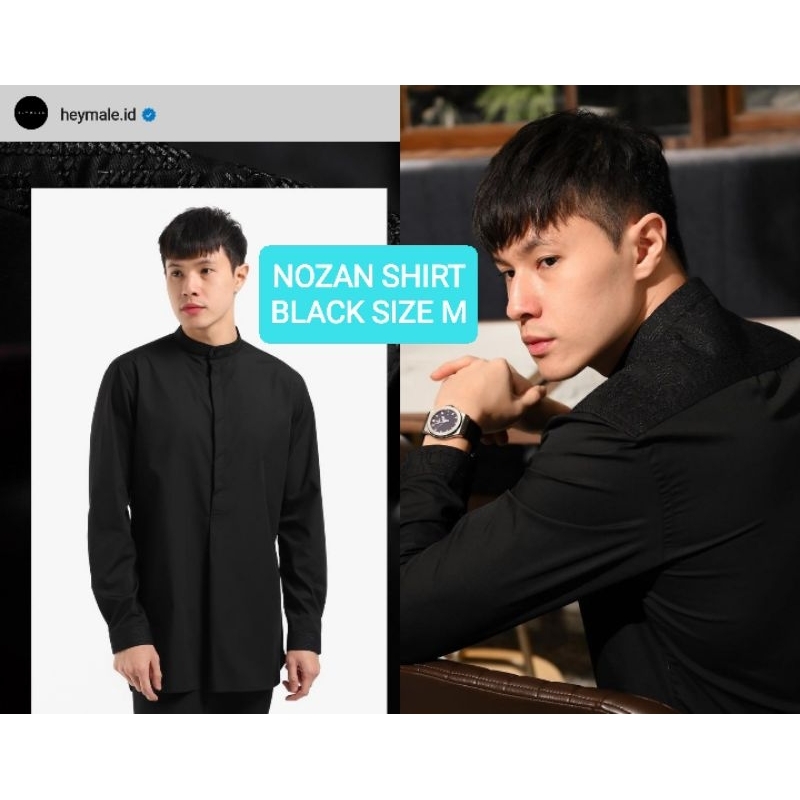 [SIAP KIRIM] NOZAN SHIRT LONG SLEEVE BLACK SIZE M HEYMALE