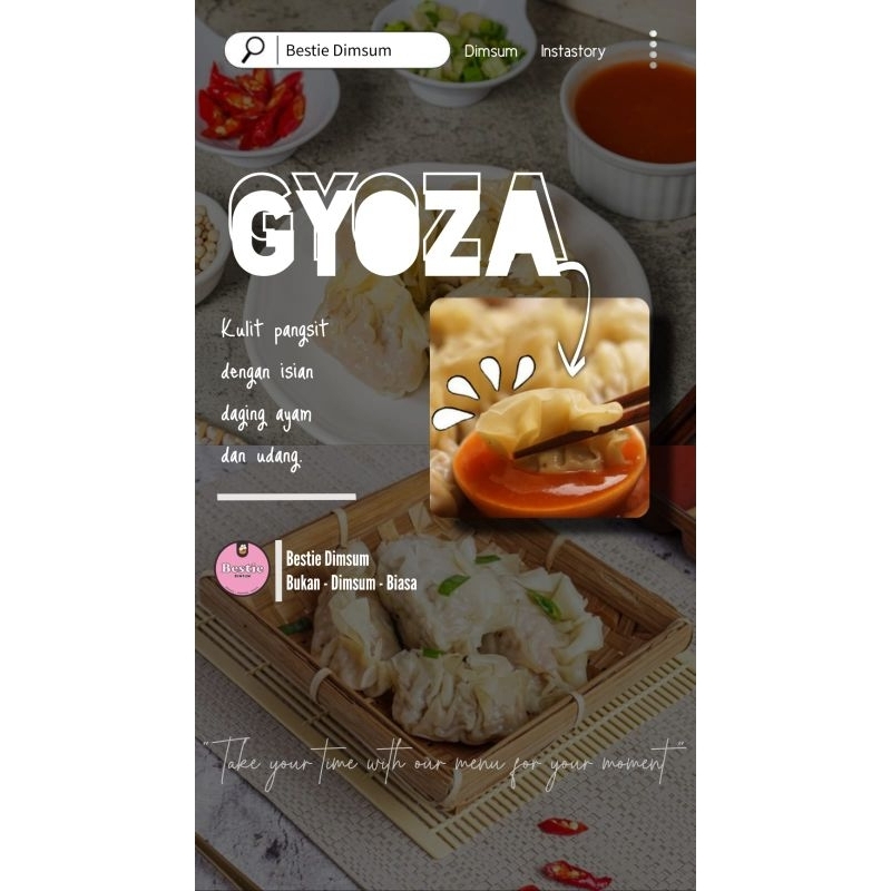 

Dimsum Gyoza isian ayam udang frozen dan matang