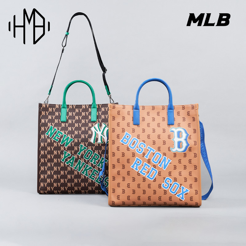 MLB Korea Monotive Canvas Tote Bag NY Yankees Boston Red Sox
