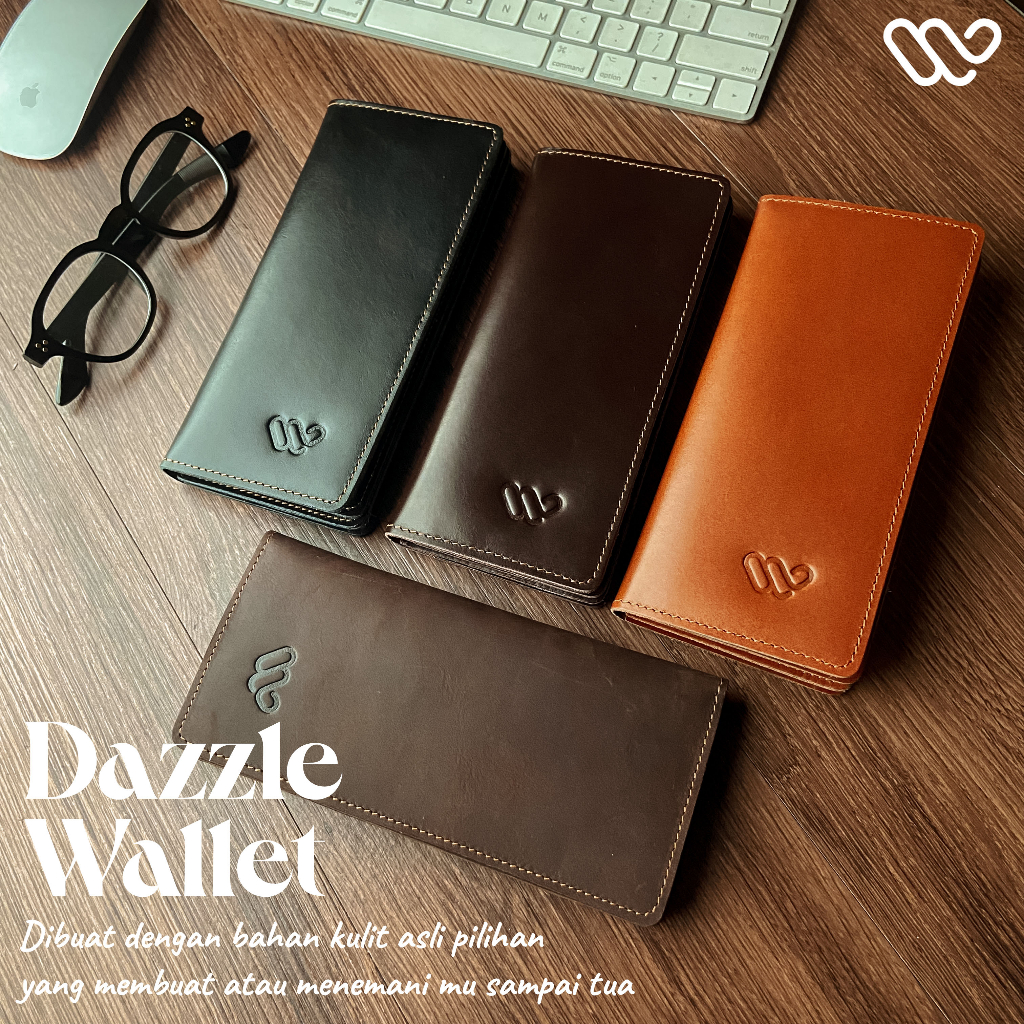 Dompet Panjang Pria Wanita Kulit Asli Crazy Horse Dazzle