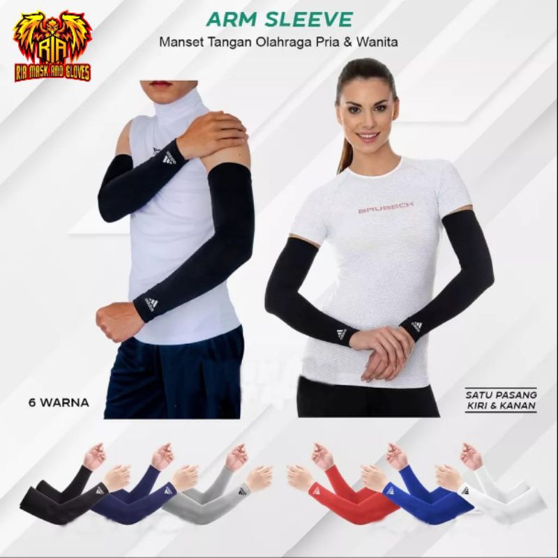 Deker Tangan / Manset Tangan Spandek / Deker Olahraga Adid4s Termurah Bagus Pria Wanita