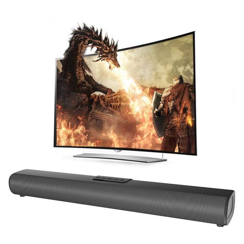 Soundbar Active Speaker Bluetooth Built-in EQ Audio - S20-Long - Black