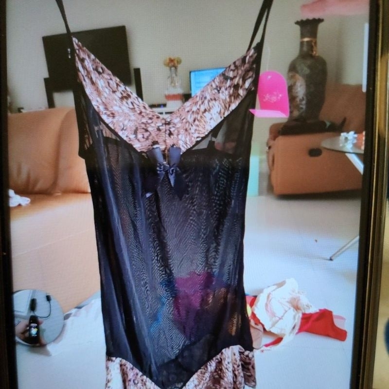 lingerie leopard + kimono