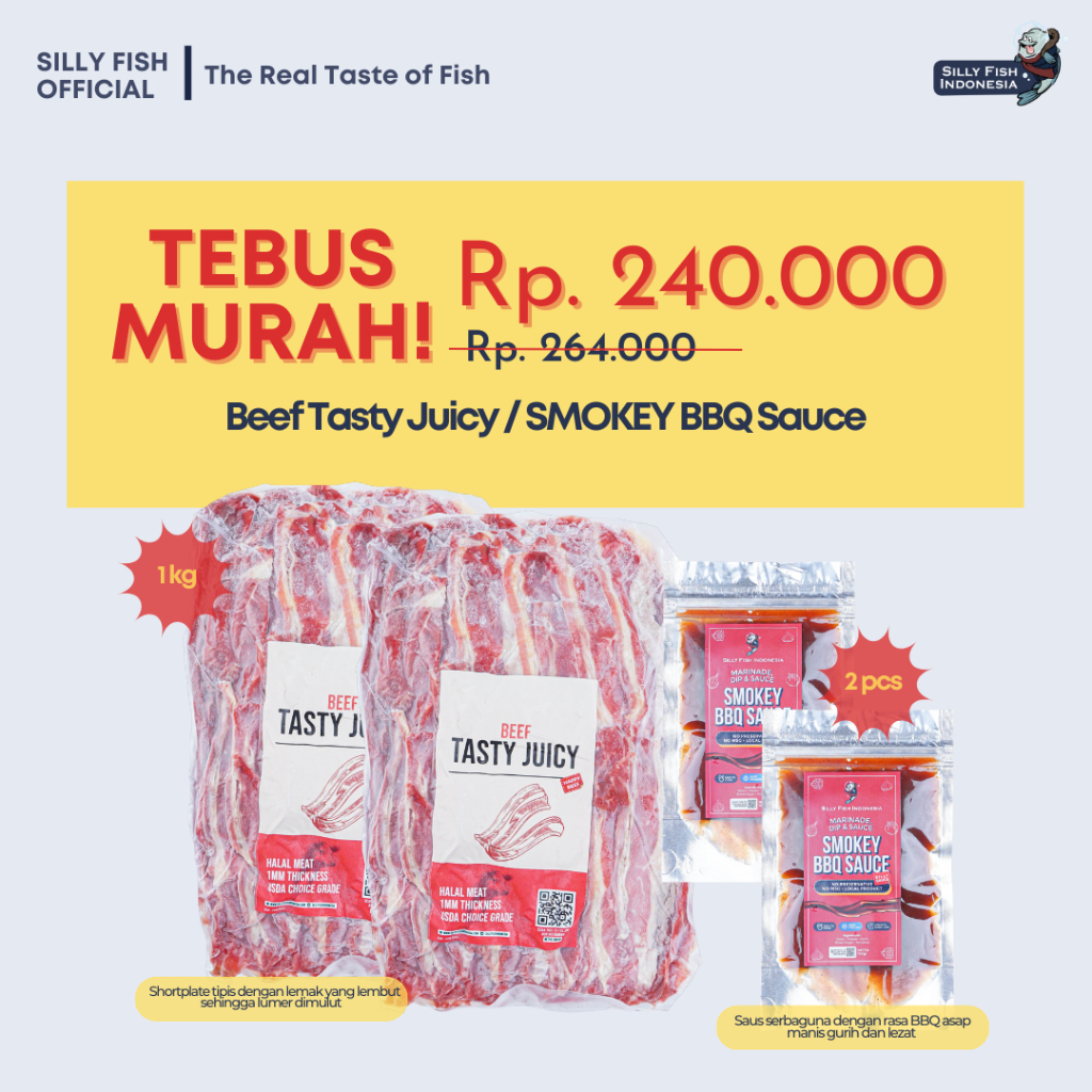 

Shortplate Beef Premium Slice dan BBQ Sauce
