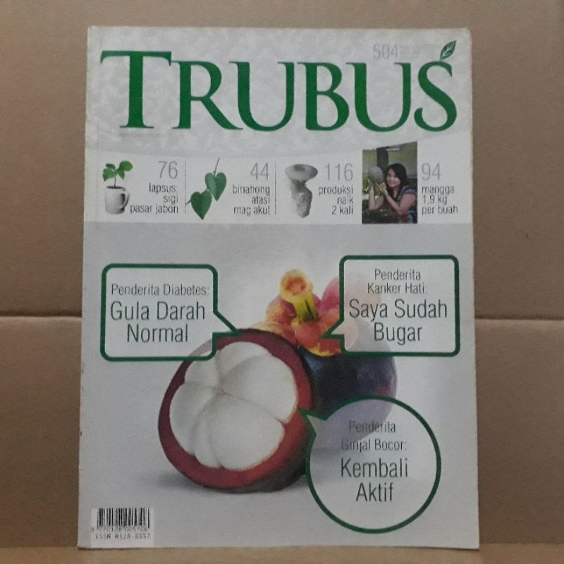 Majalah Trubus No 504 - Cover Buah Manggis (kondisi-bekas)