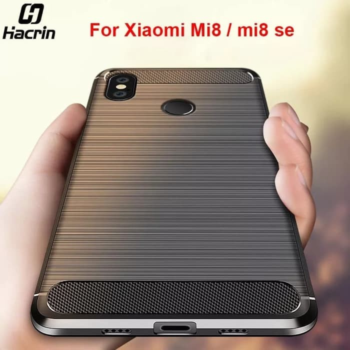 XIAOMI Mi 8 Mi 8 LITE MI 8 SE Case ipaky karbon softcase silikon karet carbon hitam casing cover XIAOMI Mi 8 LITE XIAOMI Mi 8 SE