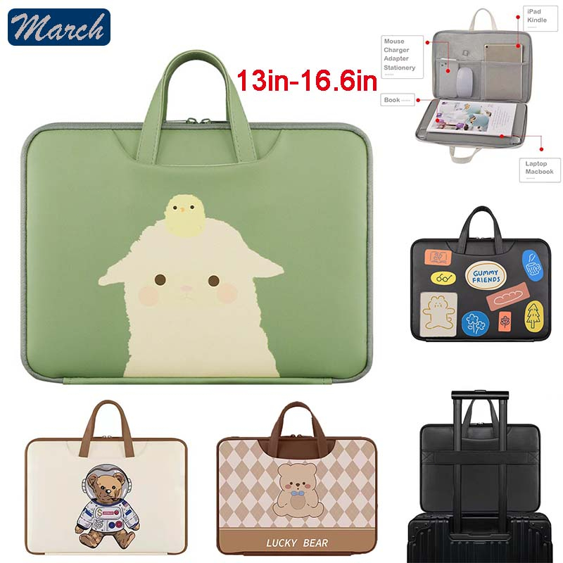 15.6 inch Laptop Tas/14.6 Tas Macbook laptop Case 11 12 13 14 inch Waterproof Cover Unisex Notebook Office Handbag Bag Work Bag Slim Computer Bag for Women