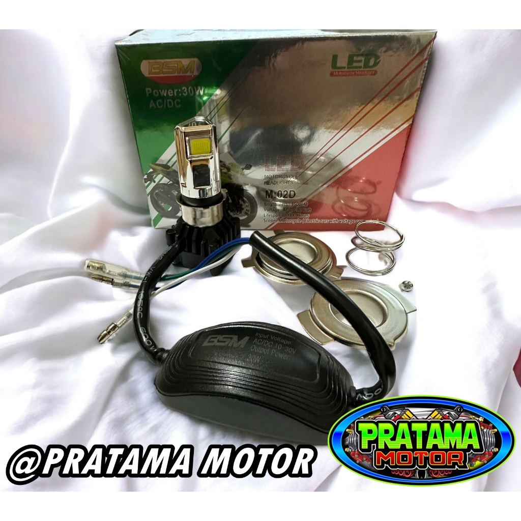 PROMO TERMURAH Lampu Led Depan Putih H6/H4 Terang Original BSM 6 Sisi &amp; 3 Sisi Plus Kipas Pendingin Kualitas Terjamin Universal Semua Motor