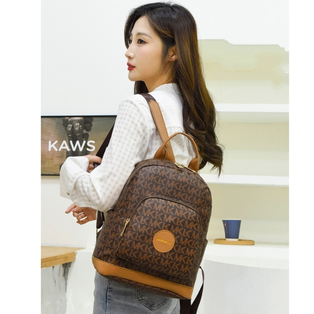 TAS RANSEL WANITA KAHUNA TA794B7 KULIT COKLAT BACPACK KOREA KEKINIAN REMAJA PREMIUM DEWASA KULIAH SEKOLAH KERJA BRANDED BATAM IMPORT FASHION TERBARU SIMPLE MURAH