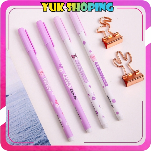 

✧YUKSHOPING✧ Pulpen Gel Motif Ungu / Pulpen Korea Pelajar & Kantor / Pulpen Aesthetic / Pena Gel Lucu Import S062