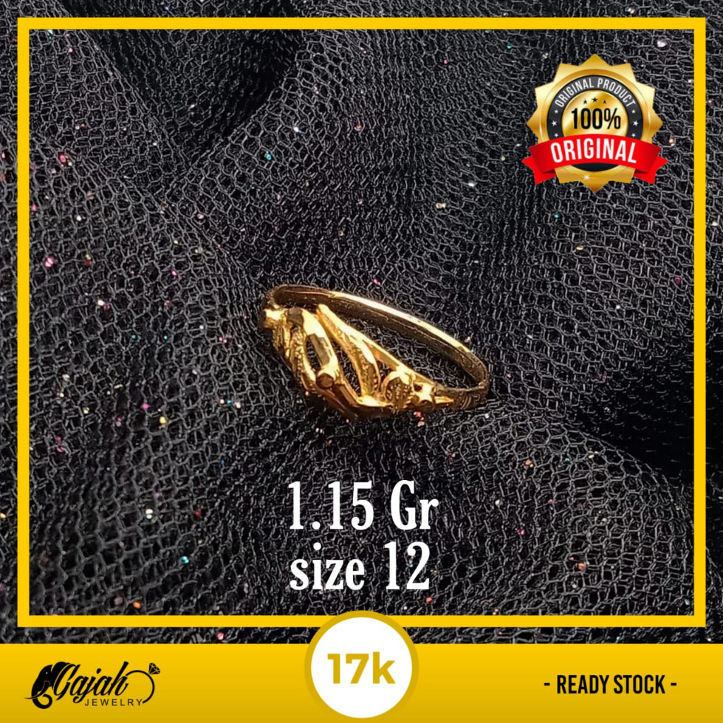 Cincin Emas 17K - 1.15 Gr Kadar 750 - 4764