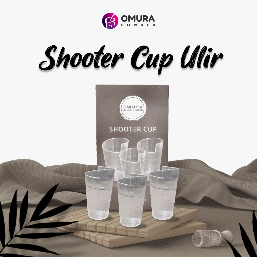 [Shooter Cup] Omura Gelas Pudding Cup Puding Model Ulir Wadah Panna Cotta Mousse Dessert Arkilik