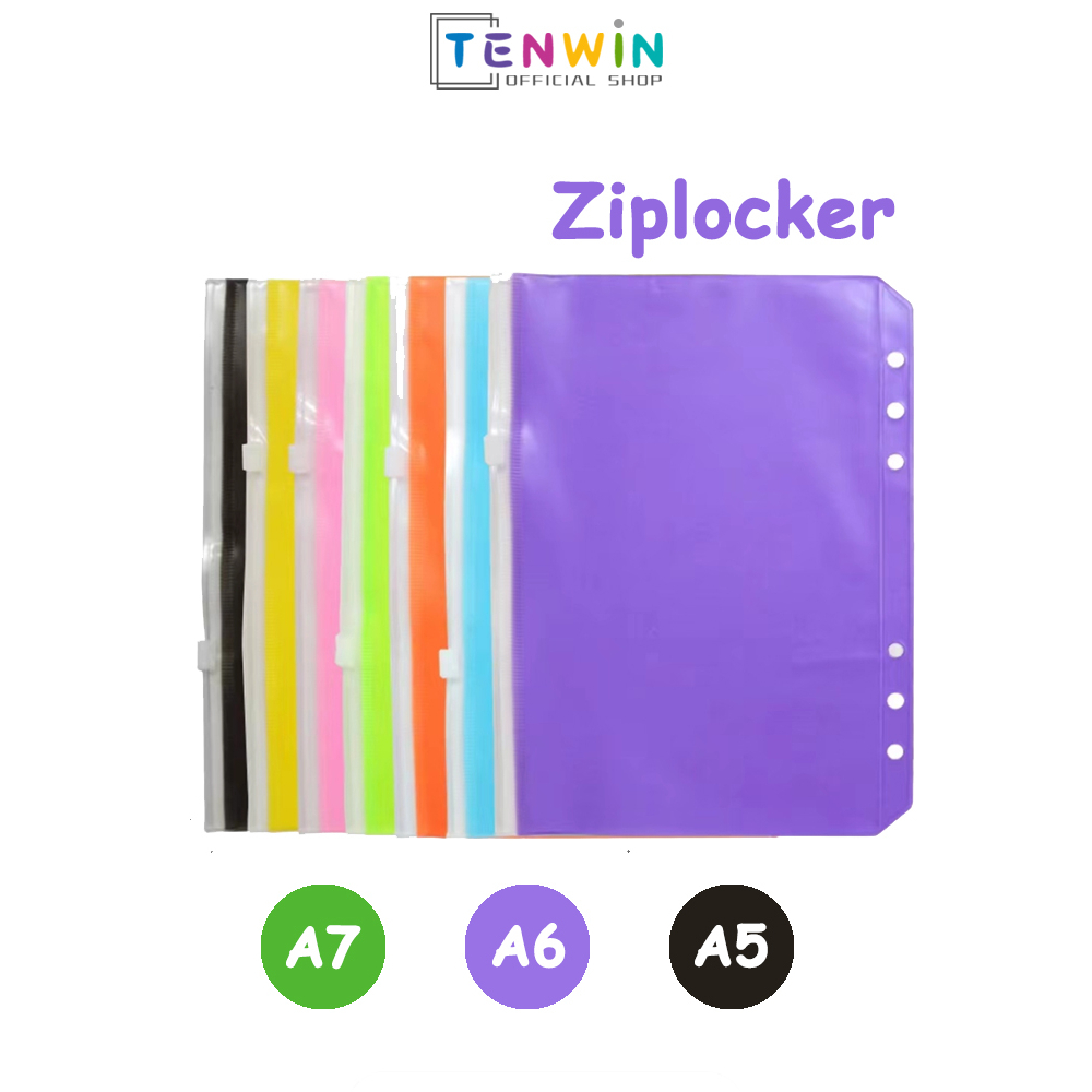 

A7/A6/A5 6 Ring zipper ziplocker fullcolor binder-Tenwin
