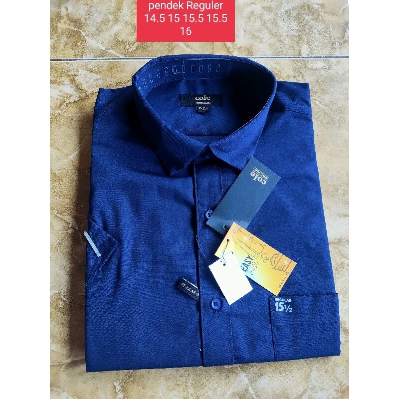 Kemeja Pendek Pria Polos Cole Reguler