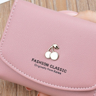 DOMPET LIPAT WANITA BRANDED SIMPLE LUCU MURAH CEWEK IMPORT MINI KULIT PREMIUM PINK KEKINIAN KOREA SLOT KARTU UANG KECIL PENDEK REMAJA LORYCA WA682P3