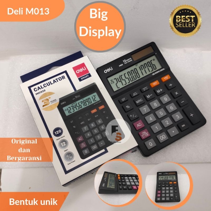 

Kalkulator Calculator Meja Dagang Deli 12 Digit Chek Ulang Bagus Bergaransi Terbaru Warna Hitam Fitur Lengkap