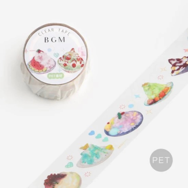 

BGM Shaved Ice Cream Clear PET Tape