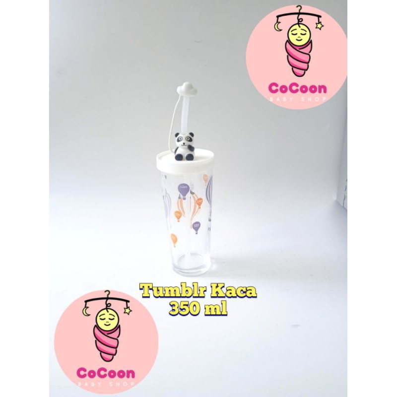 Tumblr Tumbler Luminarc Botol Kaca Lucu Panda 350 ml