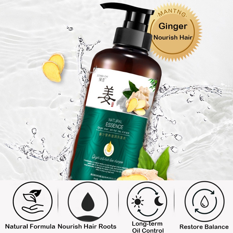 Ginger Shampo Penumbuh Rambut 500ml / Sampo Jahe Anti Rontok Anti Ketombe Gatal / Cairan Essence Serum Jahe Ginger Serum Obat Vitamin Penumbuh Rambut