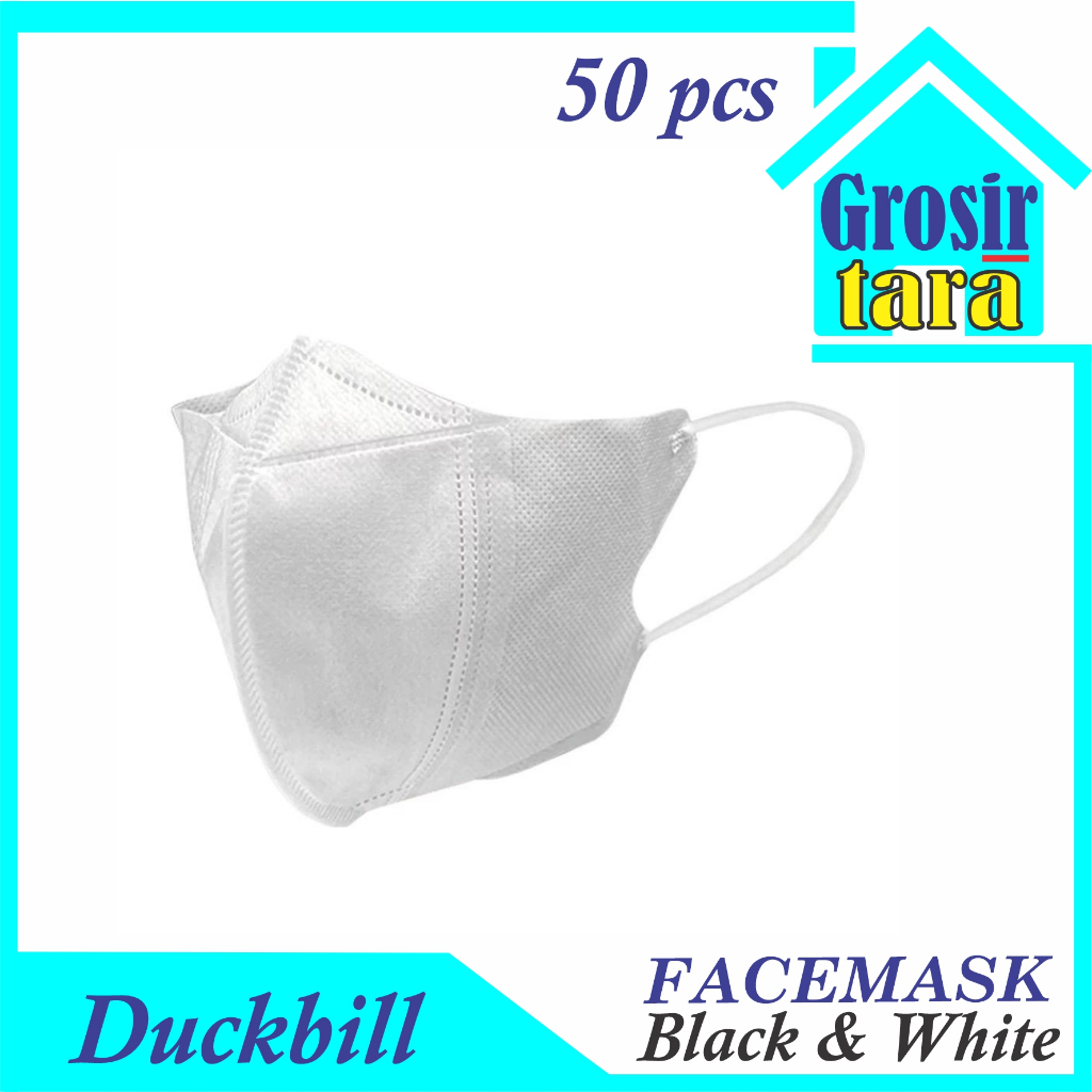 Masker Duckbill Facemask Garis isi 50pcs per BOX Face Mask Earloop Disposable mask isi 50 pcs