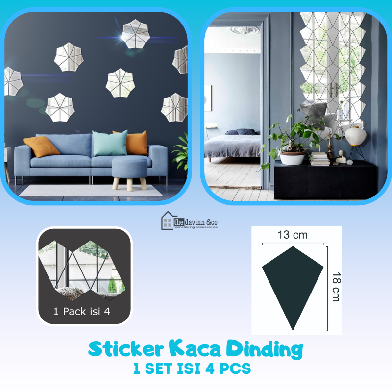 stiker cermin kaca dinding hexagon mirror acrylic import hiasan kaca cermin dekorasi dinding aeshetic mirror dekorasi dinding sticker stiker kaca acrylic hiasan rumah dekorasi dinding tempel estetik