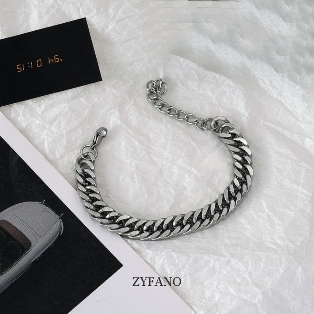 Cleons Bracelet - Gelang Rantai Titanium Dapat Dipakai Pria Dan Wanita Gelang Rantai Titanium Pria G
