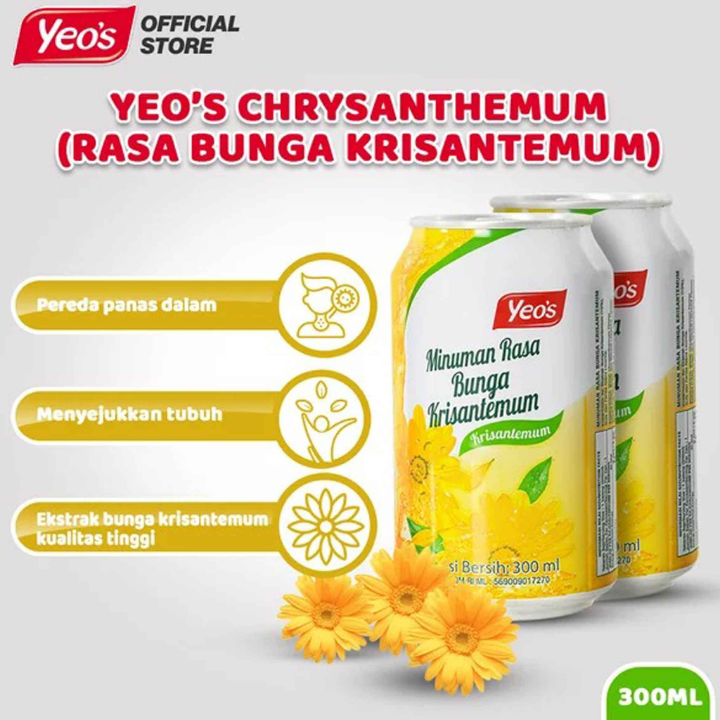 Yeos / Bunga kristemum / Minuman rasa bunga / 300ml