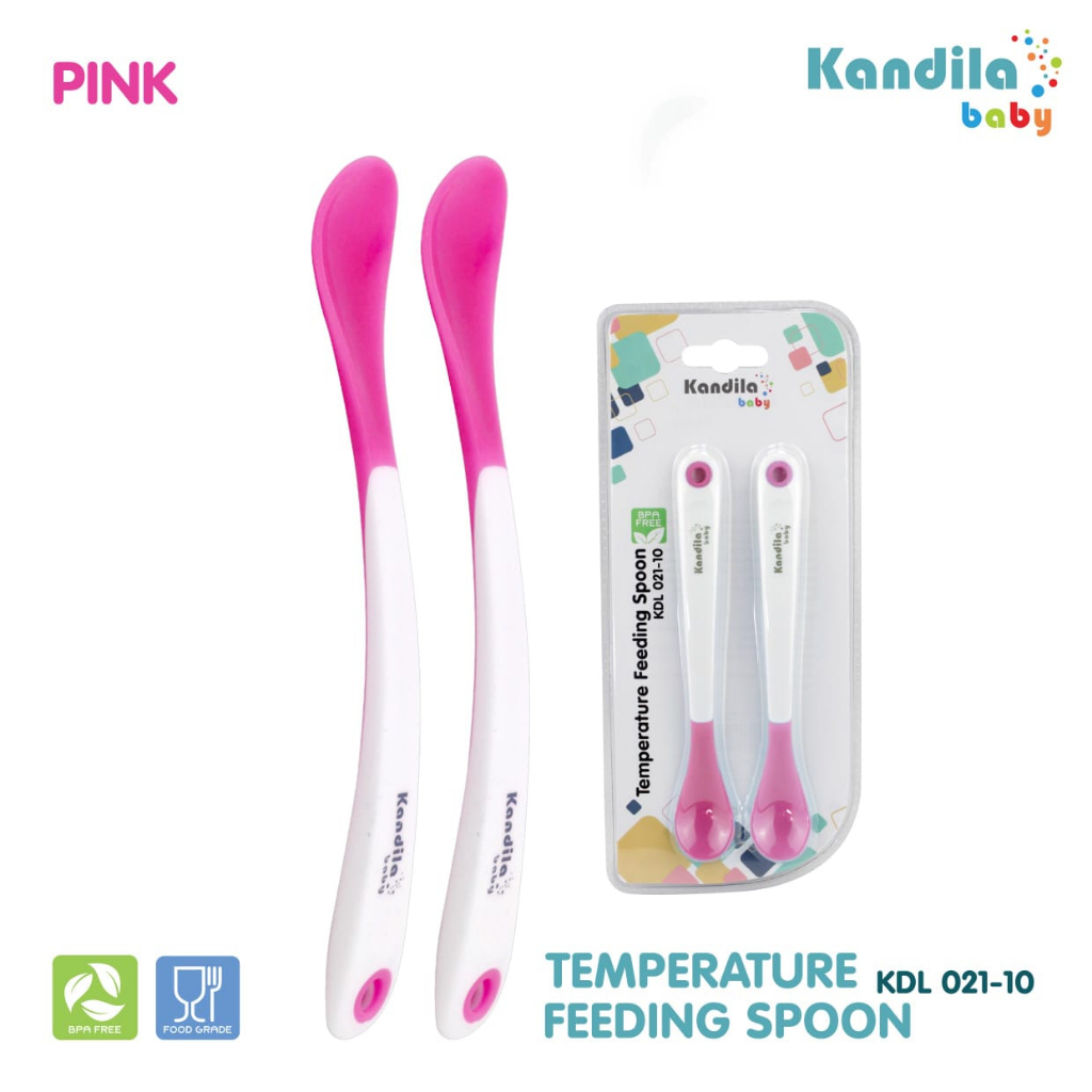 Kandila Baby - Temperature Feeding Spoon KDL021-9 KDL021-10 - Set Sendok Makan Anak Bayi