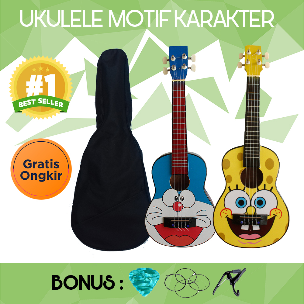 Ukulele Karakter Senar 4 Bergaransi