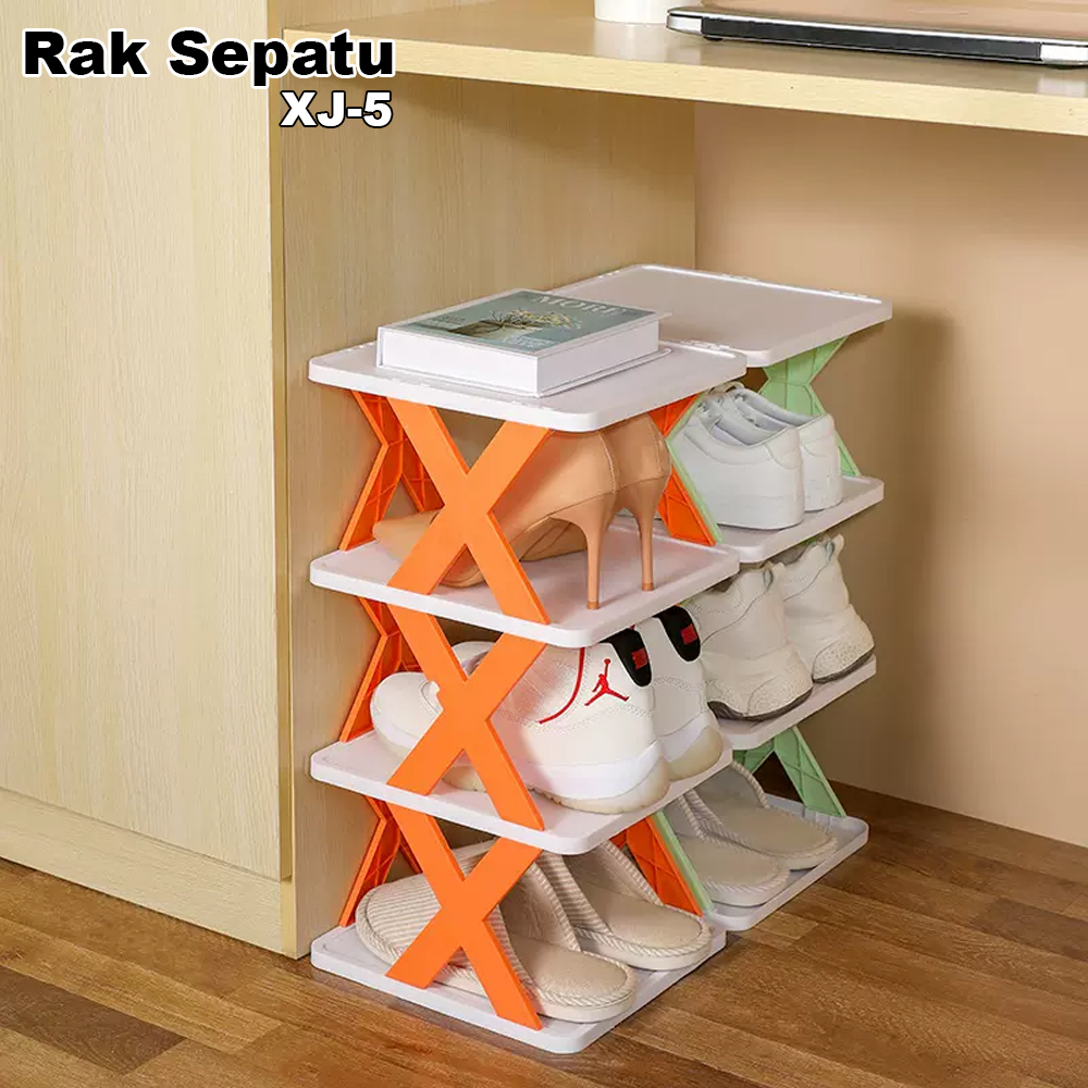 Rak Sepatu 4 Susun Plastik Tempat Sandal Sepatu Rak Serbaguna sepatu WHI FURNITURE SHOP